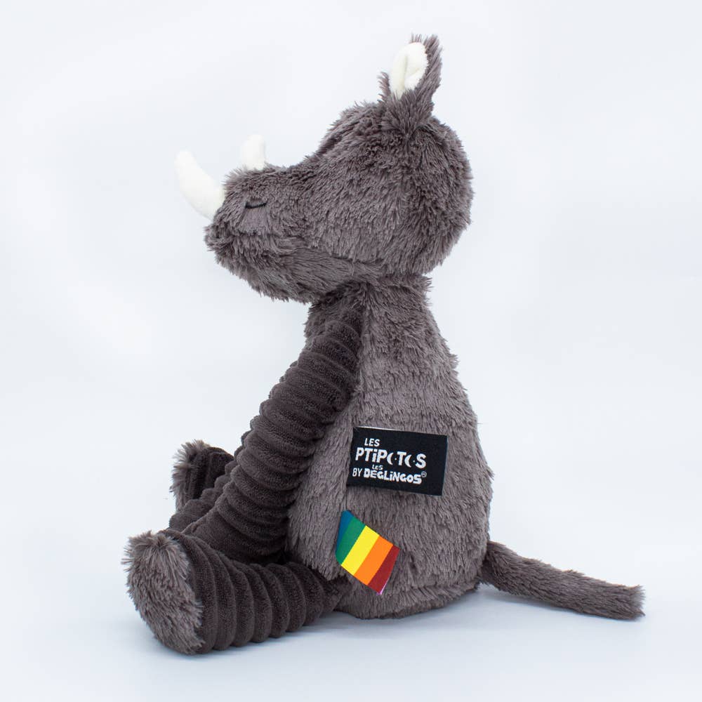 Peluche Les Ptipotos - Gris Rhinocéros - Les Déglingos, France Les Déglingos, France Peluche Les Ptipotos - Gris Rhinocéros - Les Déglingos, France myplayground