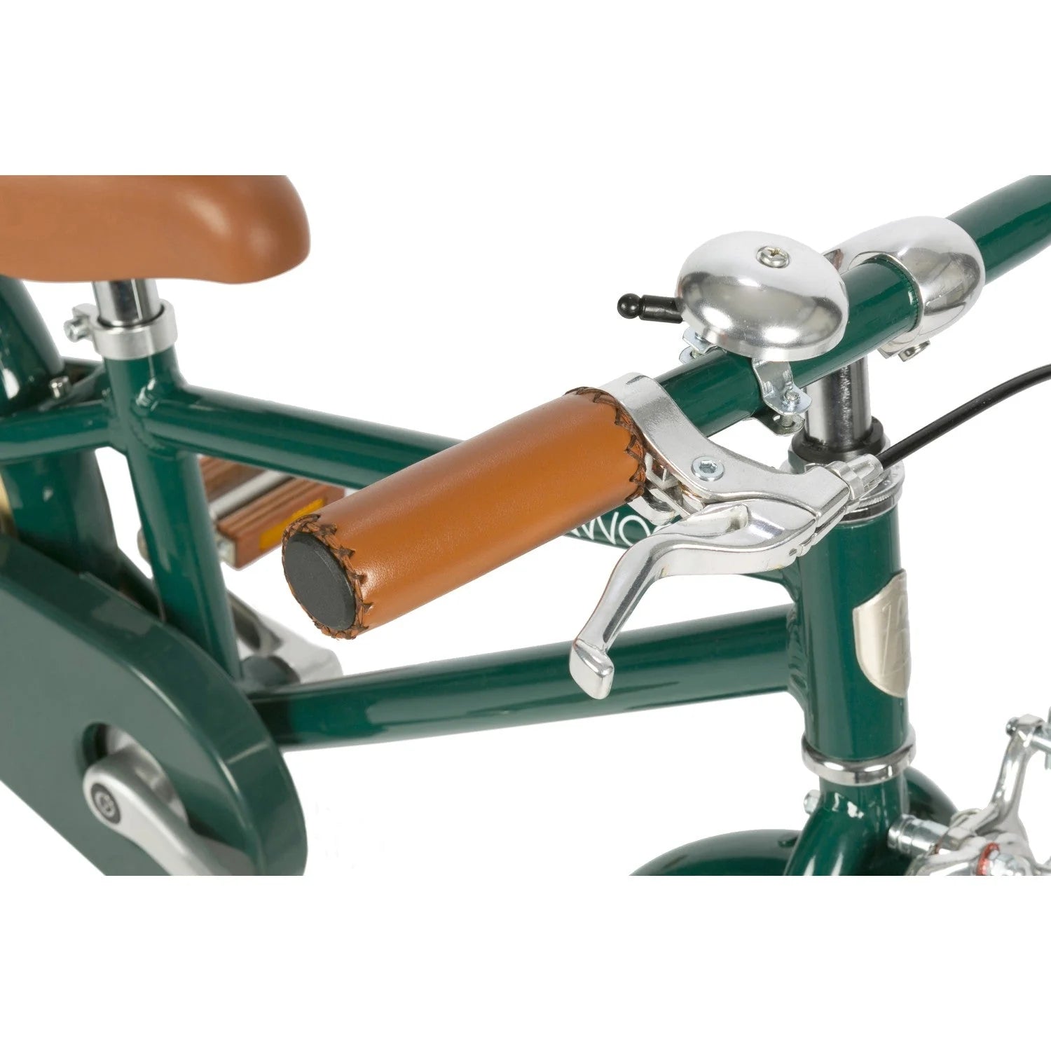 Vélo Classique Enfant Vert - Style Vintage avec Panier et Stabilisateurs - Banwood