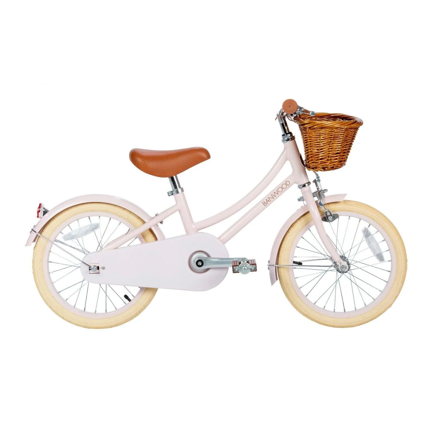 Vélo Classique Enfant Rose - Style Vintage avec Panier et Stabilisateurs - Banwood
