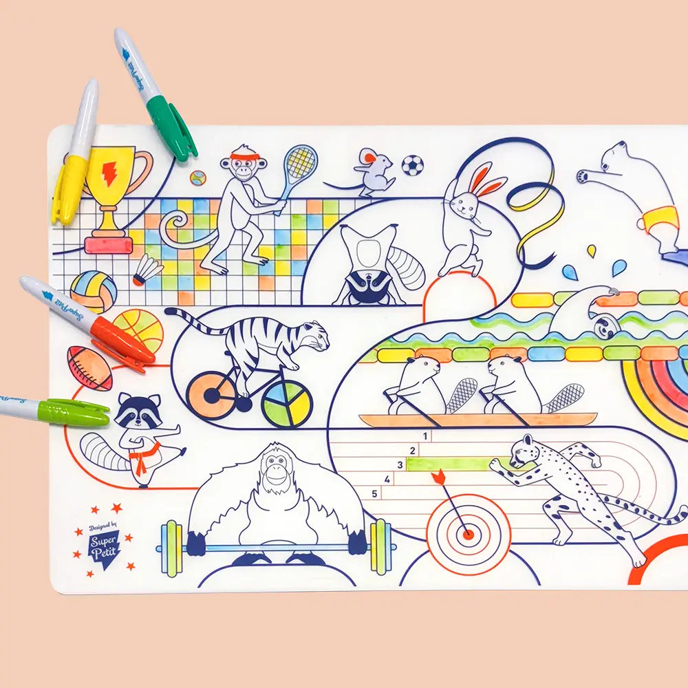 Coloriage réutilisable-Set en silicone Sport - SuperPetit Coloriages SuperPetit Coloriage réutilisable-Set en silicone Sport - SuperPetit myplayground
