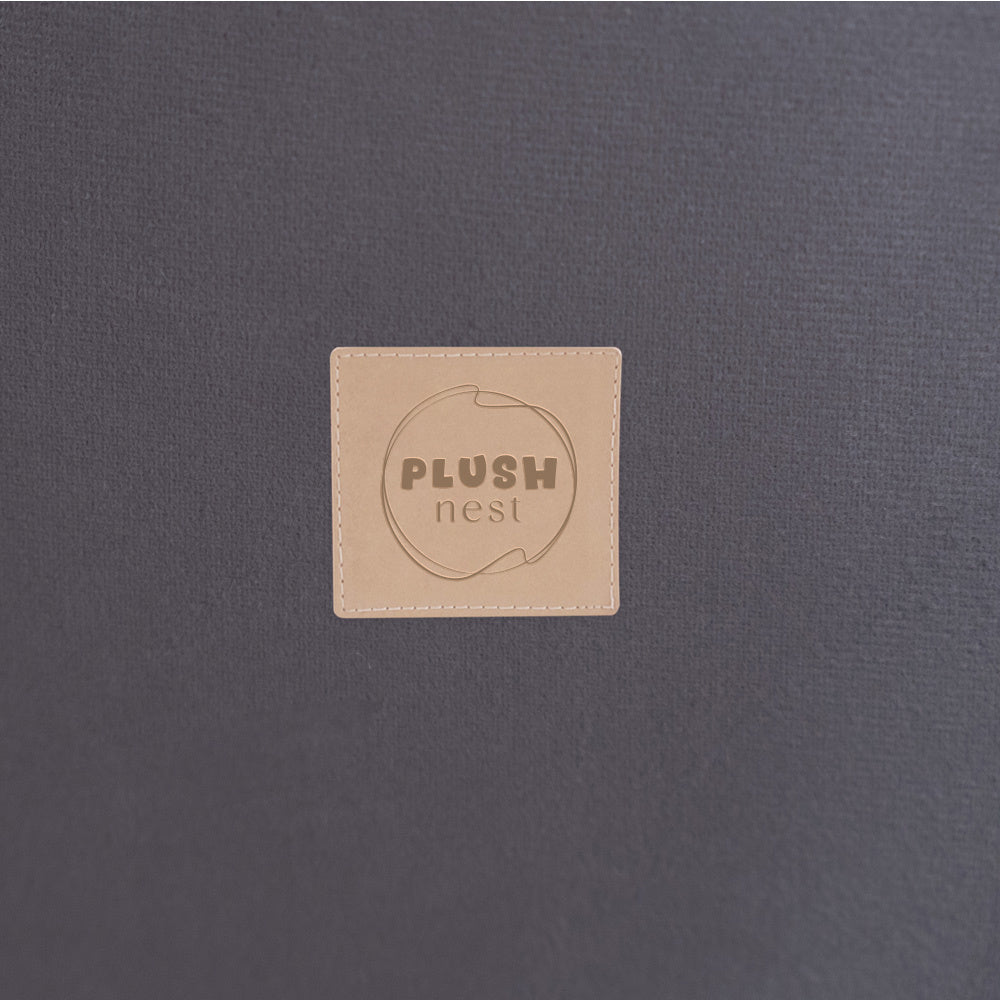 Tissu en velours gris doux utilisé pour la piscine à balles bébé, confortable et élégant pour les tout-petits