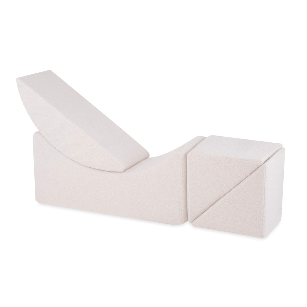 Chaise longue enfant inclinable 145x35x45 cm - Peau de mouton crème - PLUSH NEST Misioo Chaise longue enfant inclinable 145x35x45 cm - Peau de mouton crème - PLUSH NEST myplayground