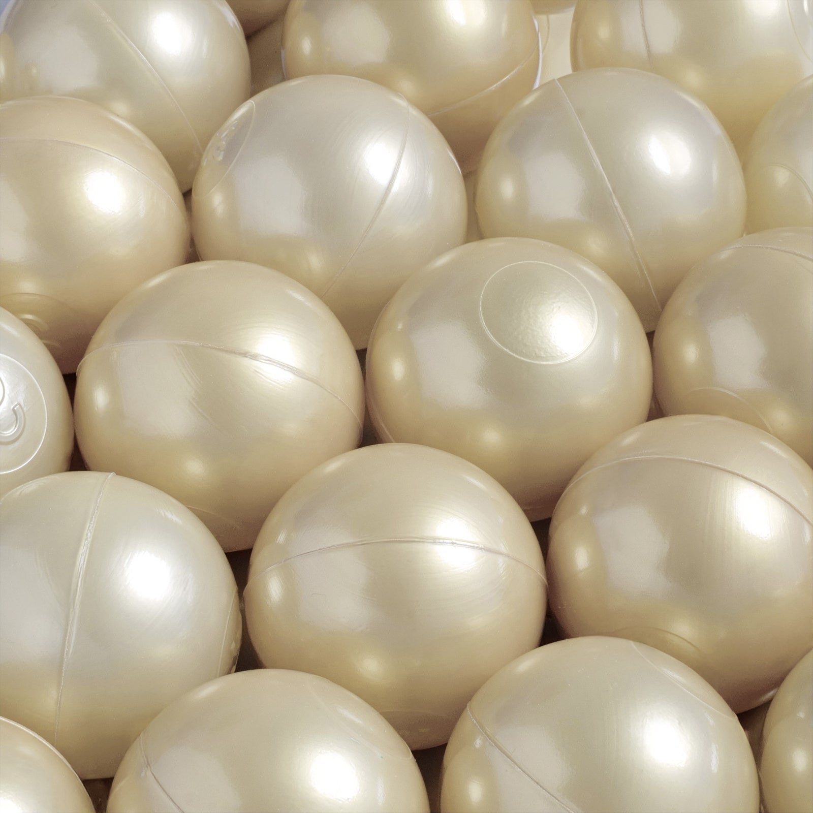 Piscine à balles - ronde 90x30 cm, velours côtelé beige (+ 200 boules perle, jaune, or) -Plush Nest- Misioo Misioo myplayground