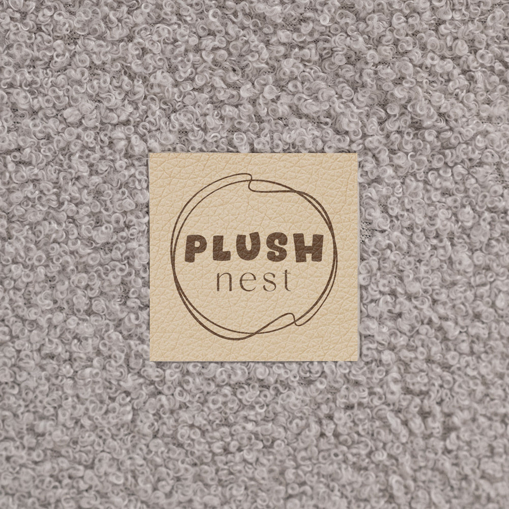 Tissu agneau gris utilisé pour la piscine à balles bébé, agréable au toucher et confortable pour les tout-petits