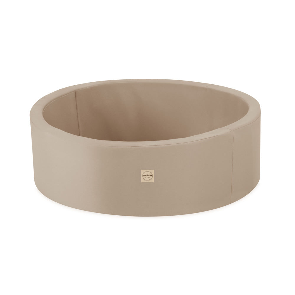 Piscine à balles extérieure - ronde 90x30 cm, beige imperméable ( 200 balles or, perle)– Plush Nest