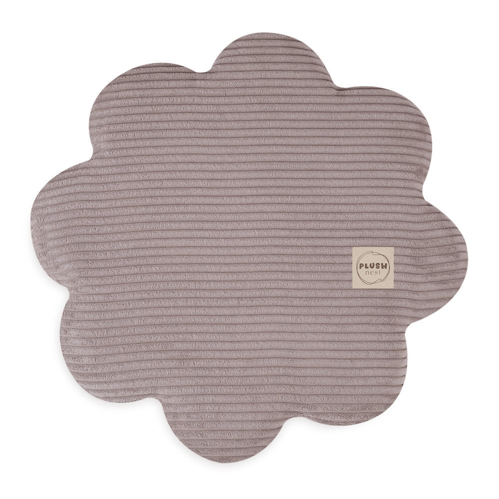 Pouf fleur 54x25 cm - Velours côtelé beige premium - PLUSH NEST Misioo Pouf fleur 54x25 cm - Velours côtelé beige premium - PLUSH NEST myplayground