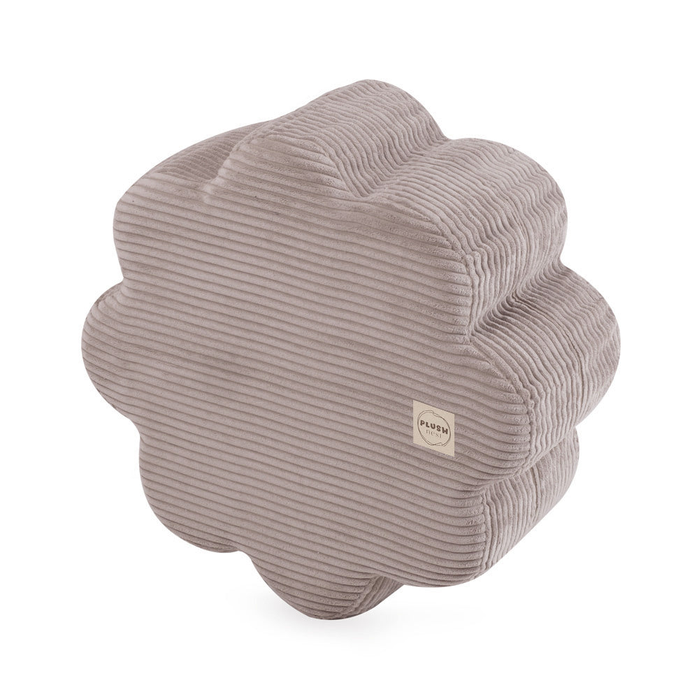 Pouf fleur 54x25 cm - Velours côtelé beige premium - PLUSH NEST  Misioo Pouf fleur 54x25 cm - Velours côtelé beige premium - PLUSH NEST myplayground