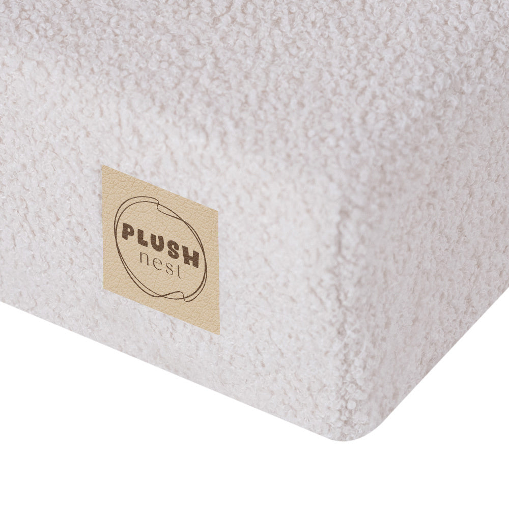 Matelas Foldie large avec appui-tête - Agneau crème - Plush Nest Misioo myplayground