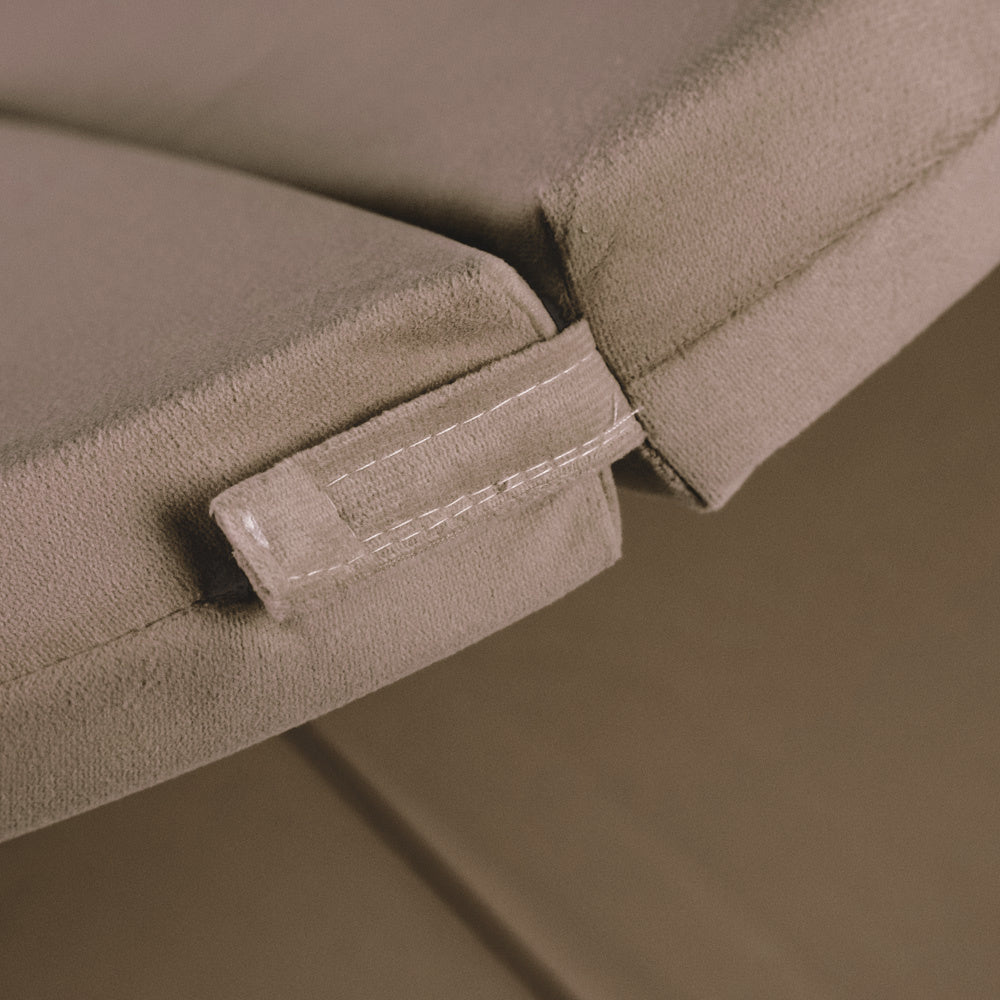 Tapis 120x120x5 cm - Fleur velours or (beige) - PLUSH NEST Misioo myplayground