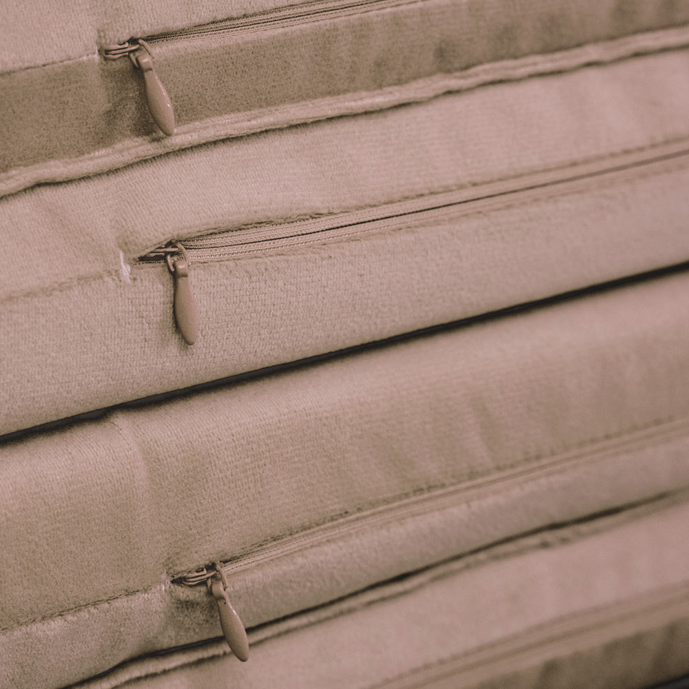 Tapis 160x160x5 cm - Fleur velours or (beige) - PLUSH NEST  Misioo Tapis 160x160x5 cm - Fleur velours or (beige) - PLUSH NEST myplayground