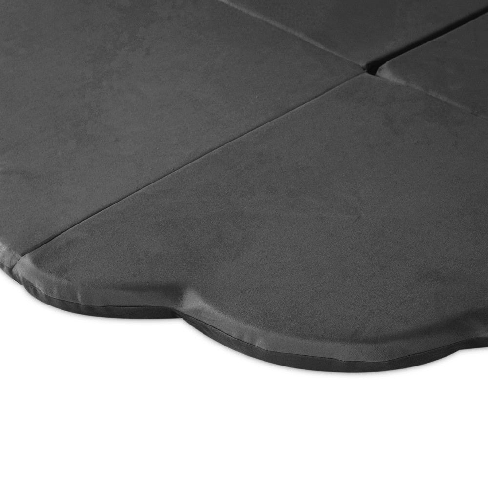 Tapis Fleur - 160x160x5 cm, velours gris, tapis de jeu - Plush Nest Misioo myplayground