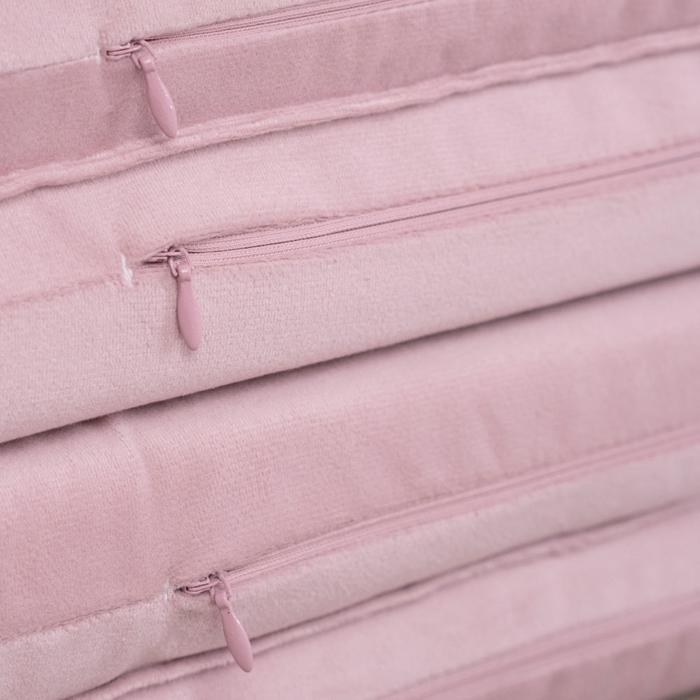 Tapis Fleur - 160x160x5 cm, velours rose, tapis de jeu - Plush Nest  Misioo  myplayground