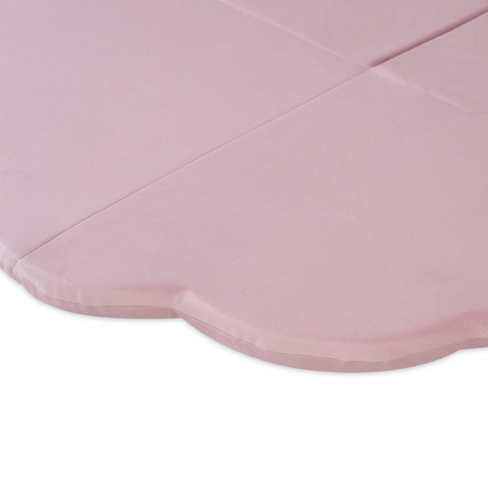 Tapis Fleur - 160x160x5 cm, velours rose, tapis de jeu - Plush Nest  Misioo  myplayground