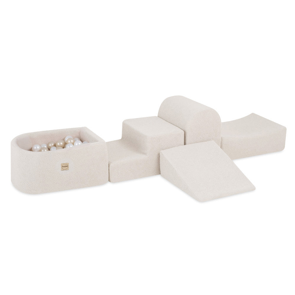 Mini terrain de jeu – agneau beige, bassin et 100 balles – Plush Nest Misioo myplayground