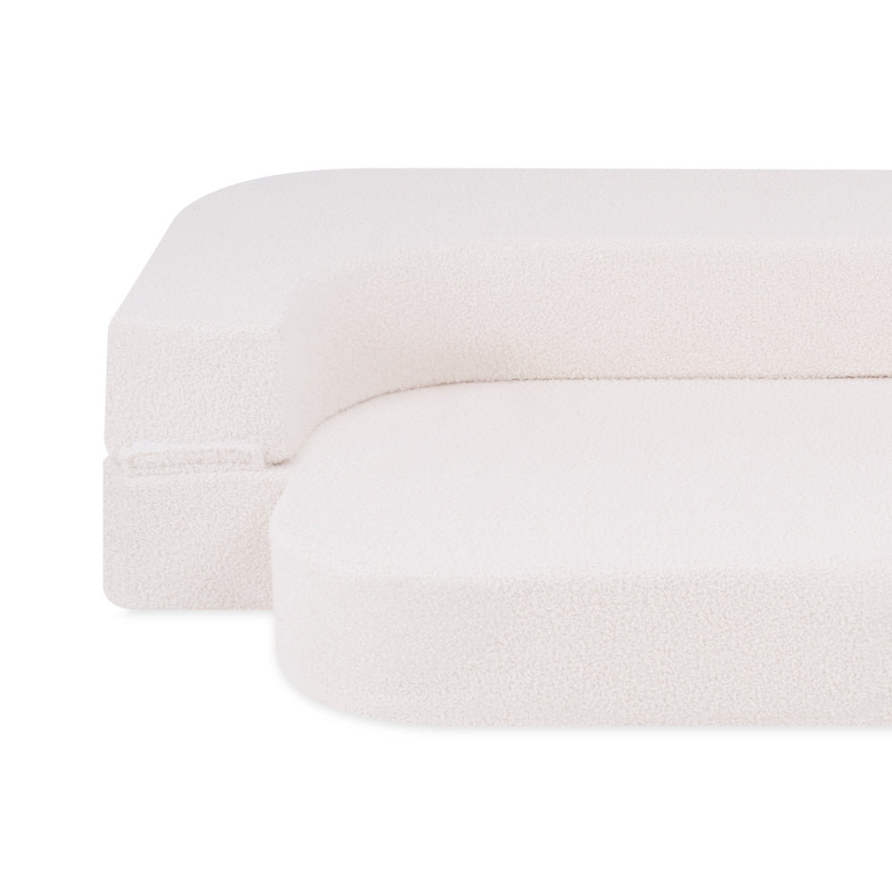 Canapé-lit Foldie - Agneau crème, lavable, imperméable - Plush Nest Misioo myplayground