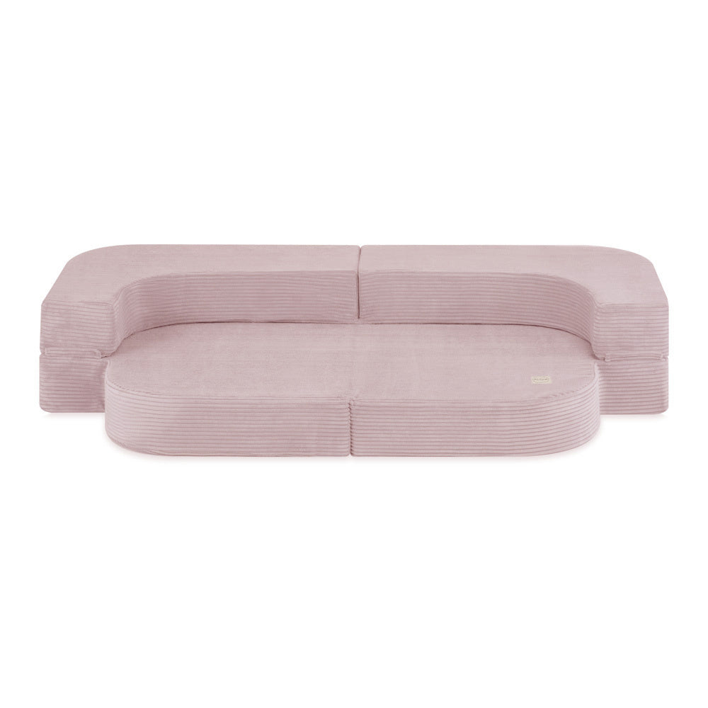 Canapé-lit Foldie - Velours côtelé rose clair premium - PLUSH NEST Misioo Canapé-lit Foldie - Velours côtelé rose clair premium - PLUSH NEST myplayground
