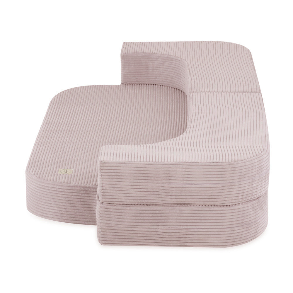 Canapé-lit Foldie - Velours côtelé rose clair premium - PLUSH NEST Misioo Canapé-lit Foldie - Velours côtelé rose clair premium - PLUSH NEST myplayground