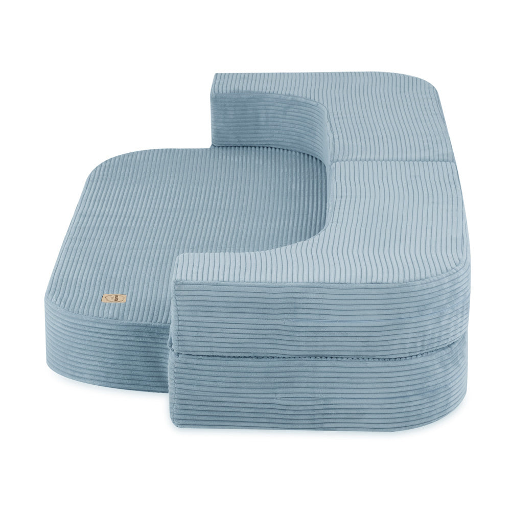 Canapé-lit Foldie - Velours côtelé bleu premium - PLUSH NEST Misioo Canapé-lit Foldie - Velours côtelé bleu premium - PLUSH NEST myplayground