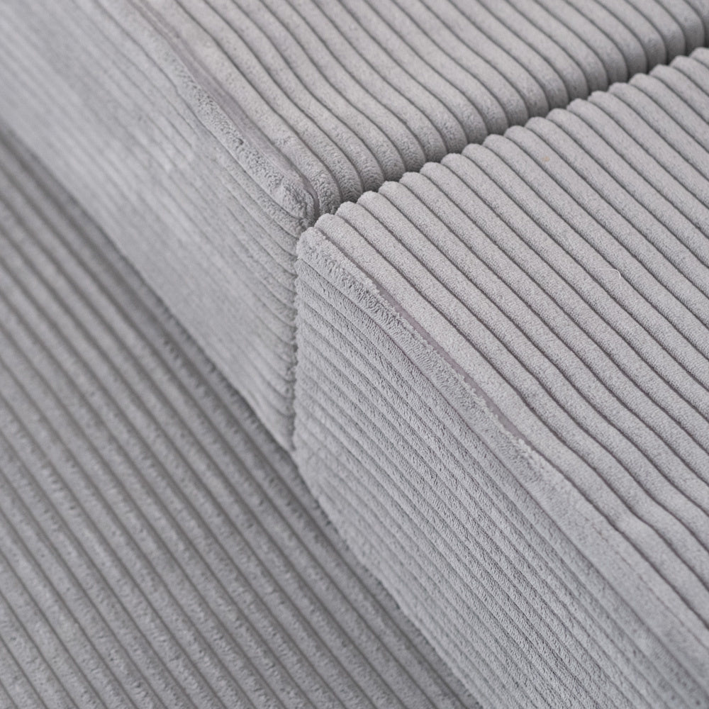 Canapé-lit Foldie - Velours côtelé gris premium, lavable, imperméable - Plush Nest Misioo myplayground