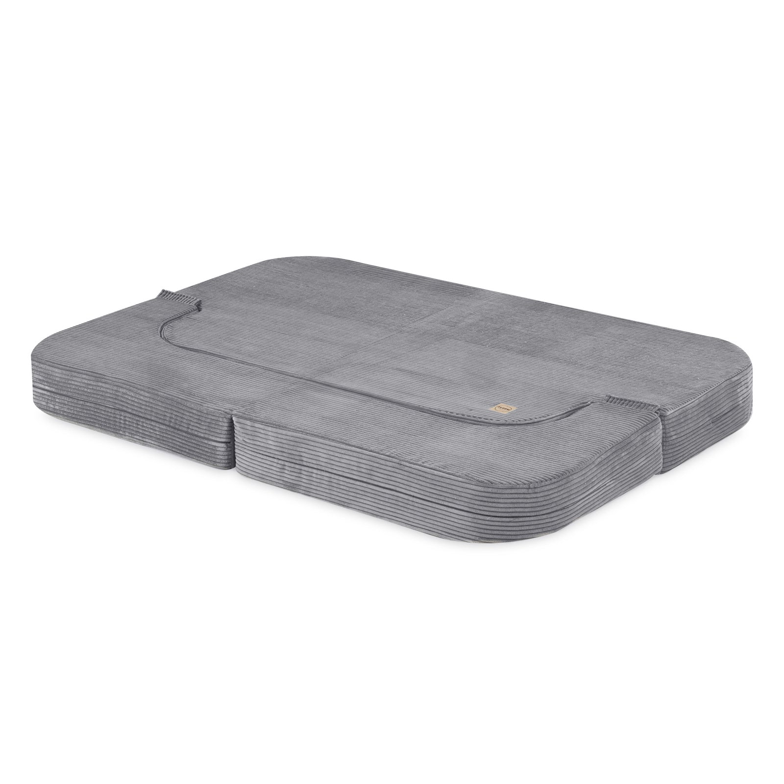 Canapé-lit Foldie - Velours côtelé gris premium, lavable, imperméable - Plush Nest Misioo myplayground