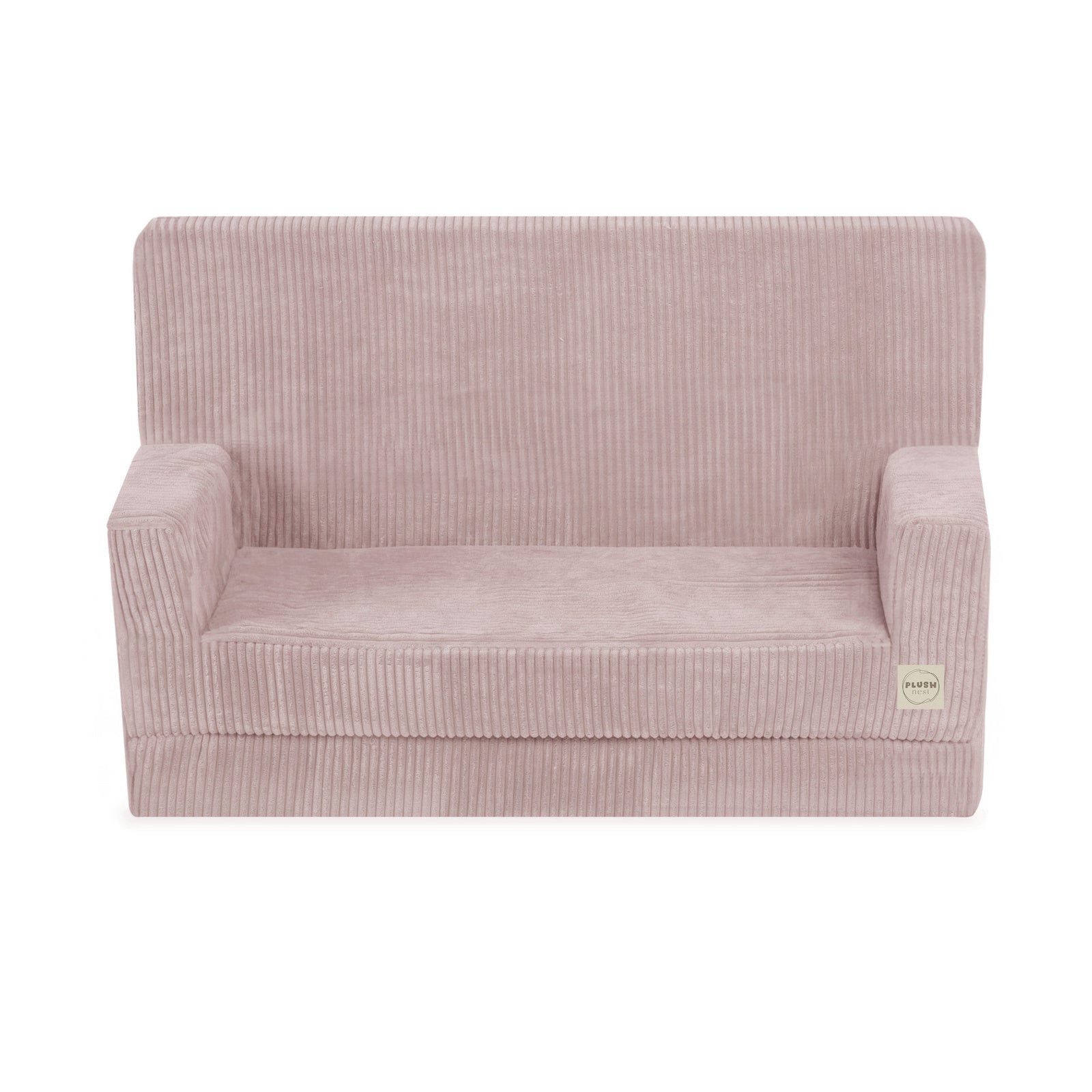 Canapé Foldie avec accoudoirs - Velours côtelé rose premium - PLUSH NEST Misioo myplayground