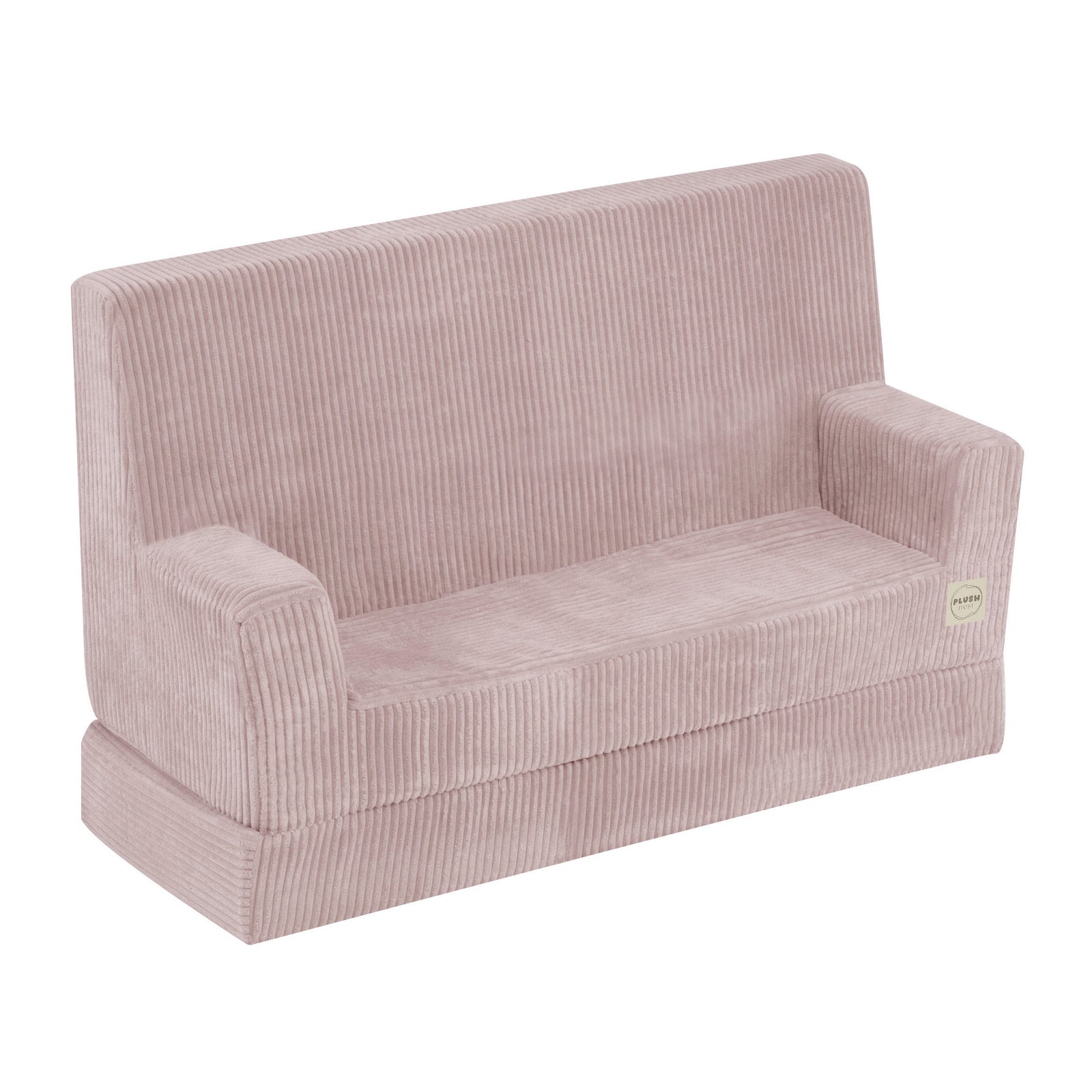 Canapé Foldie avec accoudoirs - Velours côtelé rose premium - PLUSH NEST Misioo myplayground