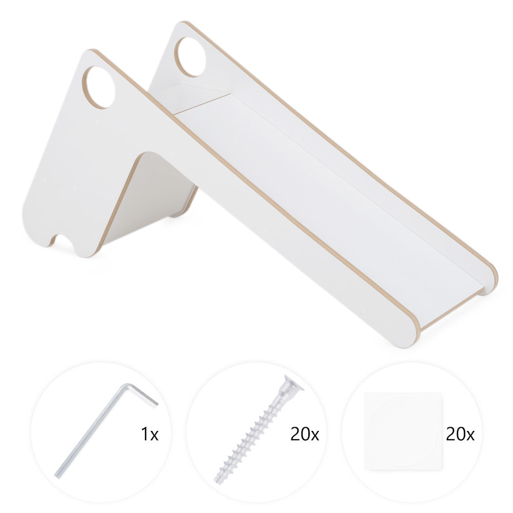 Toboggan pour enfants - Bois blanc - PLUSH NEST Misioo Toboggan pour enfants - Bois blanc - PLUSH NEST myplayground