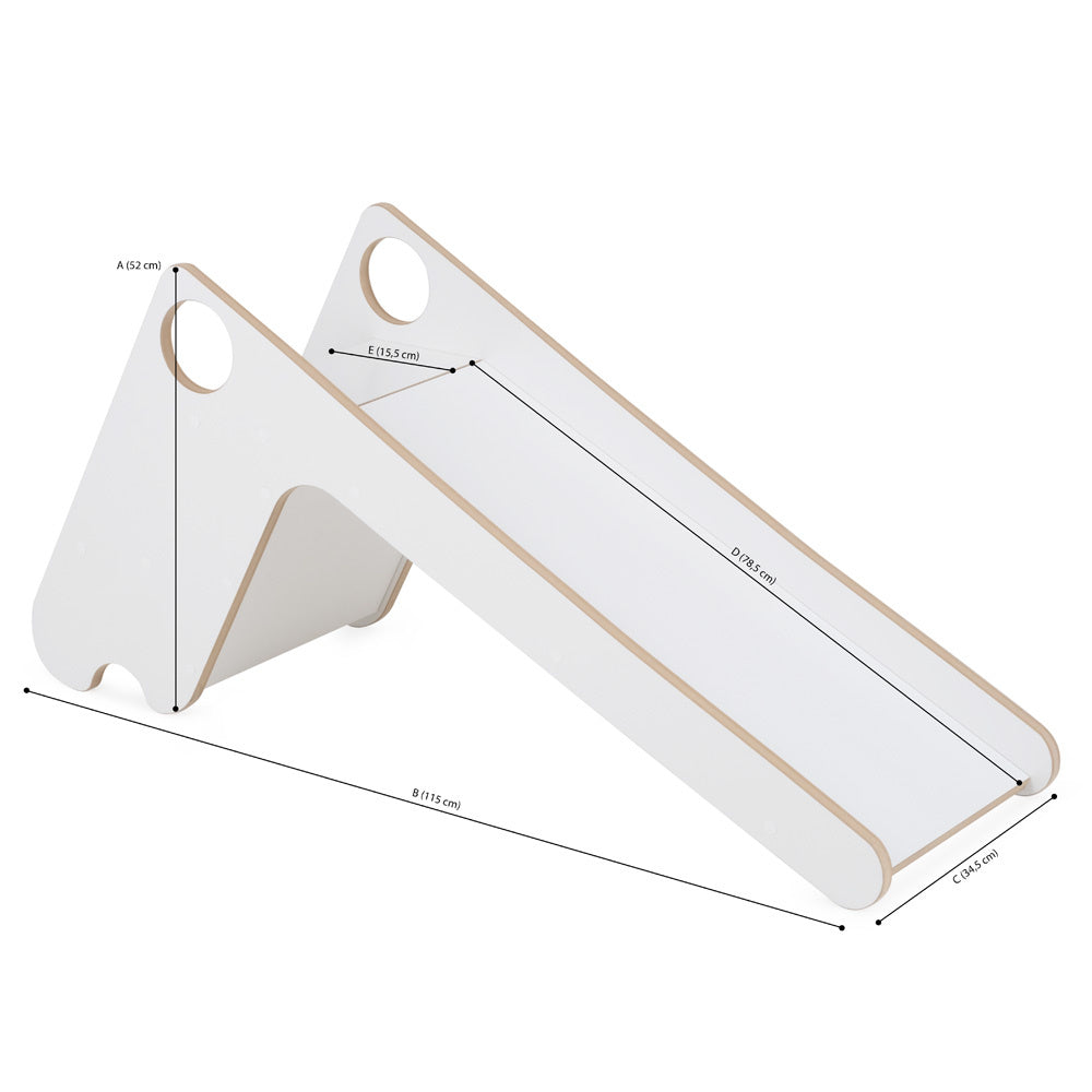 Toboggan pour enfants - Bois blanc - PLUSH NEST Misioo Toboggan pour enfants - Bois blanc - PLUSH NEST myplayground