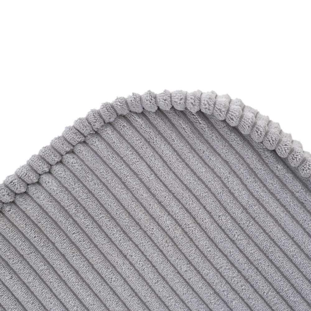 Chaise longue enfant, 150x60x25 cm, velours côtelé gris premium - Plush Nest - Misioo Misioo myplayground