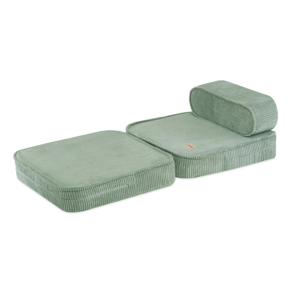 PLUSH NEST - Misioo - Chaise longue enfant, 150x60x25 cm, velours côtelé vert premium Misioo PLUSH NEST - Misioo - Chaise longue enfant, 150x60x25 cm, velours côtelé vert premium myplayground