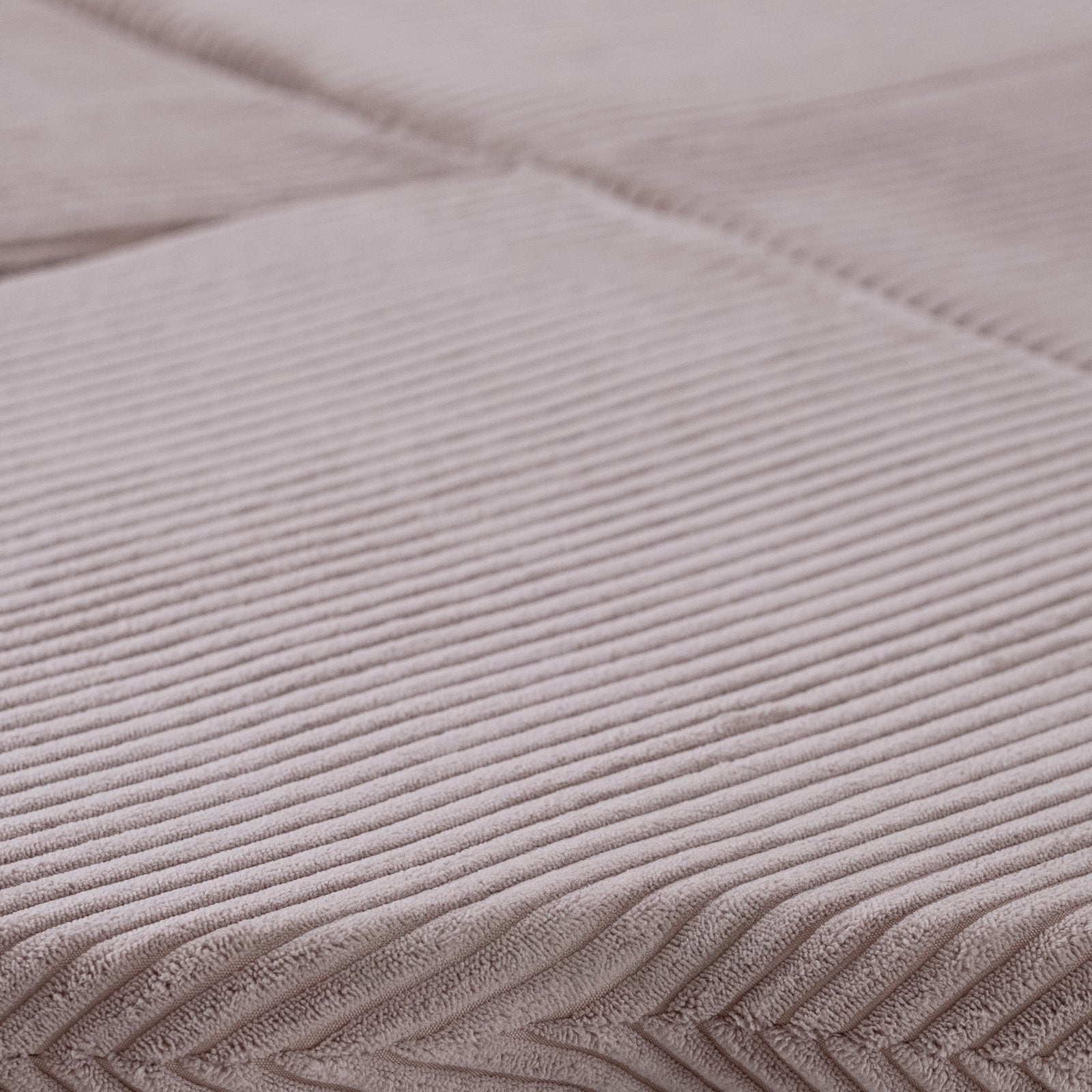 Tapis fleur - 15x115x5 cm, velours côtelé beige moelleux, tapis de jeu - Plush Nest Misioo myplayground