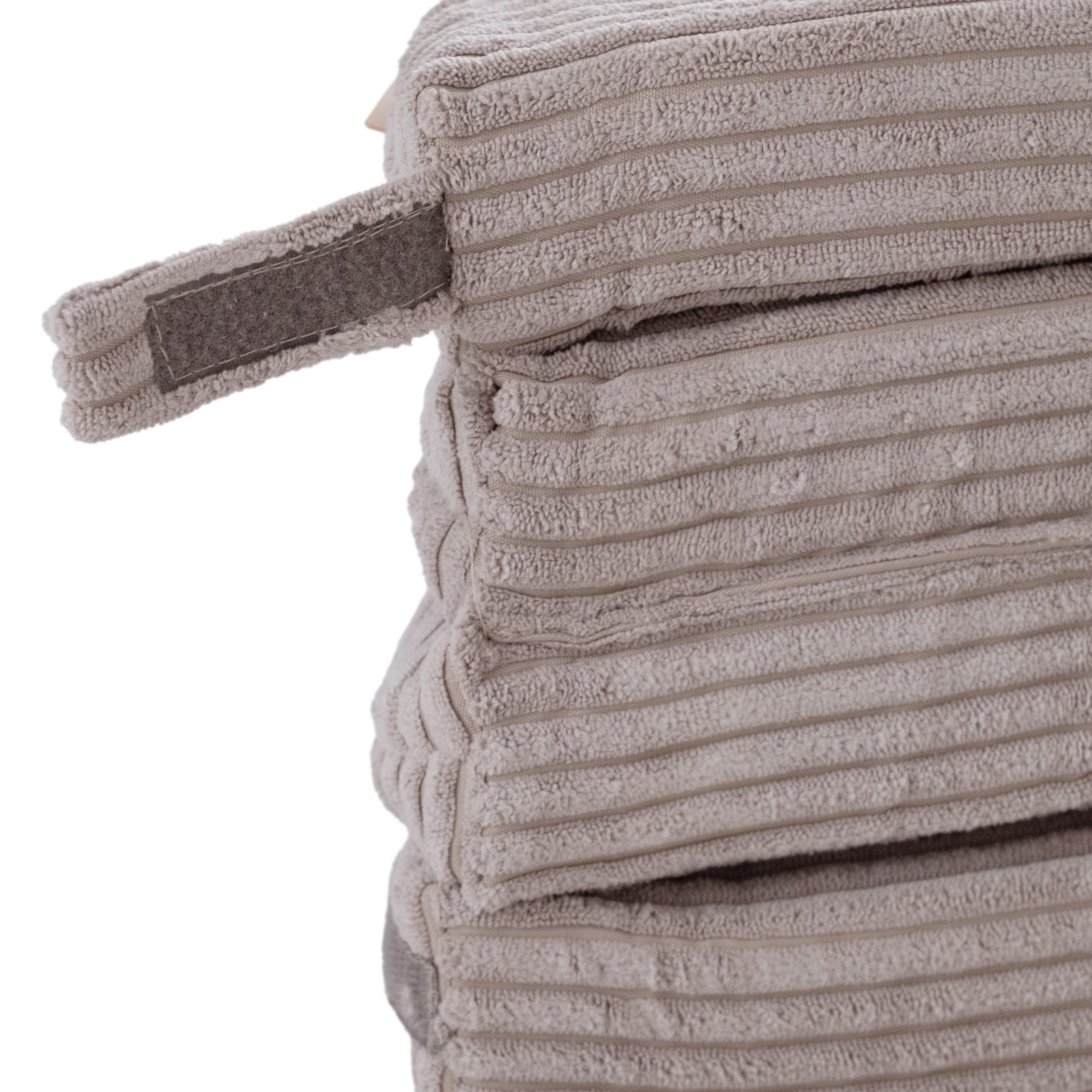 Tapis fleur - 15x115x5 cm, velours côtelé beige moelleux, tapis de jeu - Plush Nest Misioo myplayground