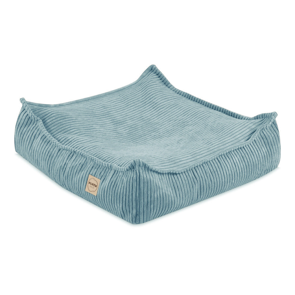 Pouf 60x60 cm - Coussin de sol velours côtelé bleu premium - PLUSH NEST  Misioo Pouf 60x60 cm - Coussin de sol velours côtelé bleu premium - PLUSH NEST myplayground