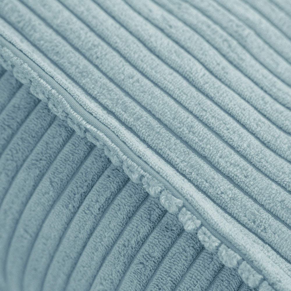 Pouf 60x60 cm - Coussin de sol velours côtelé bleu premium - PLUSH NEST  Misioo Pouf 60x60 cm - Coussin de sol velours côtelé bleu premium - PLUSH NEST myplayground