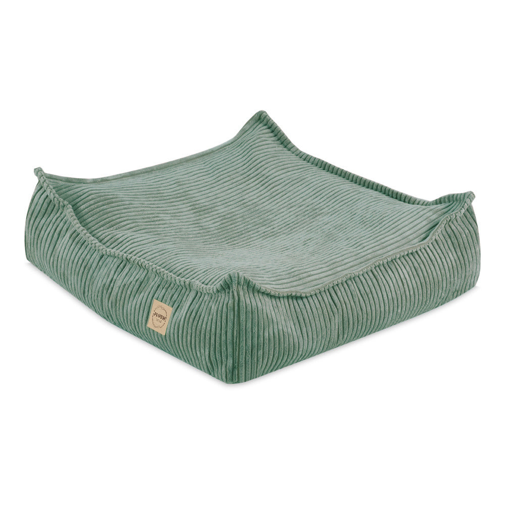 Pouf 60x60 cm - Coussin de sol velours côtelé vert premium - PLUSH NEST  Misioo  myplayground