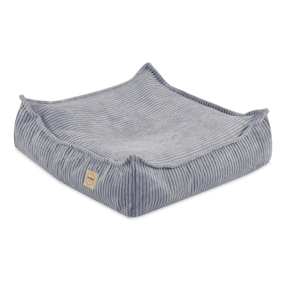 Pouf 60x60 cm - Coussin de sol velours côtelé gris premium - PLUSH NEST  Misioo Pouf 60x60 cm - Coussin de sol velours côtelé gris premium - PLUSH NEST myplayground