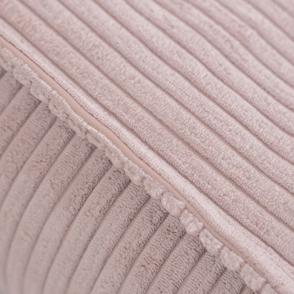 Pouf 60x60 cm - Coussin de sol velours côtelé rose clair premium - PLUSH NEST Misioo myplayground