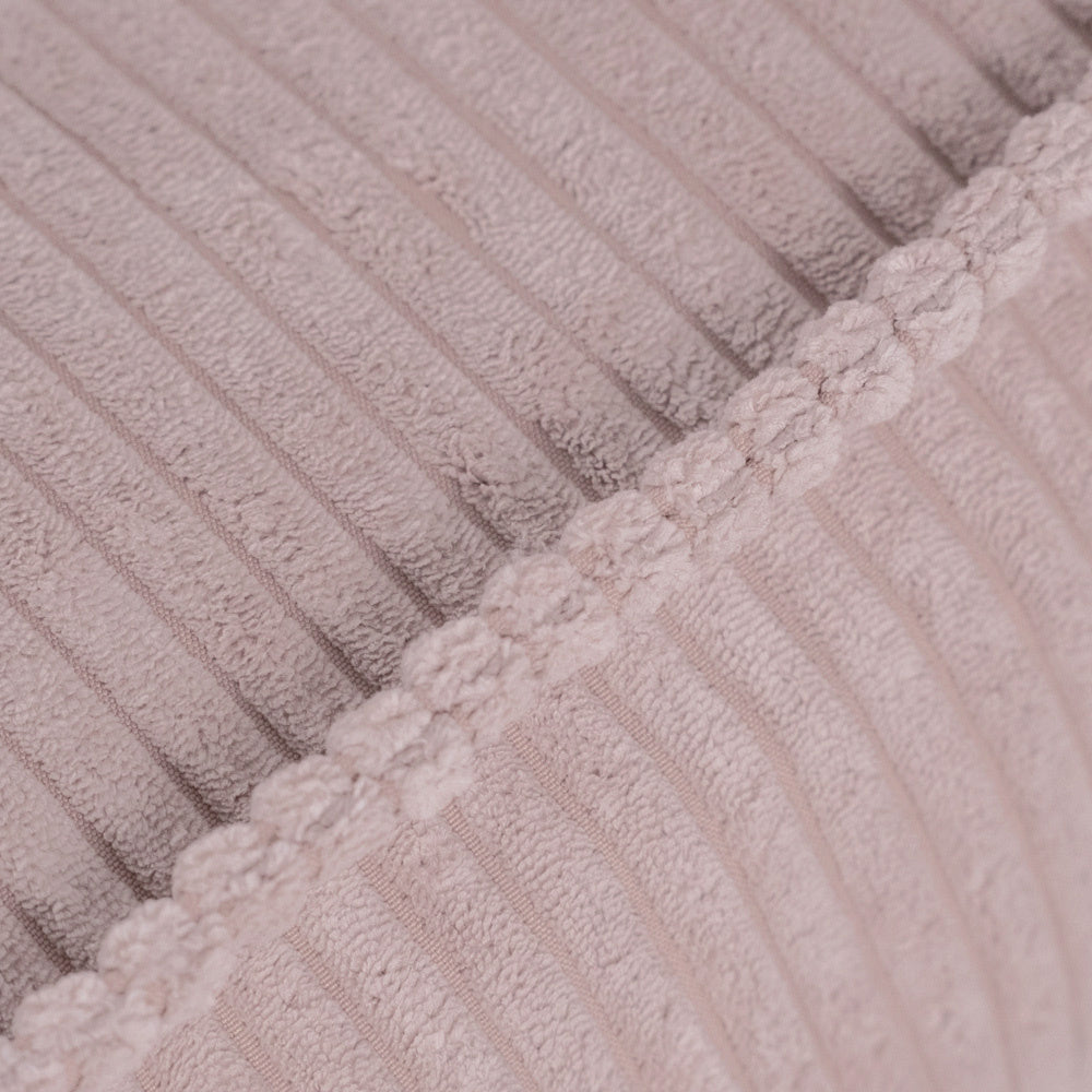 Pouf 60x60 cm - Coussin de sol velours côtelé rose clair premium - PLUSH NEST Misioo myplayground