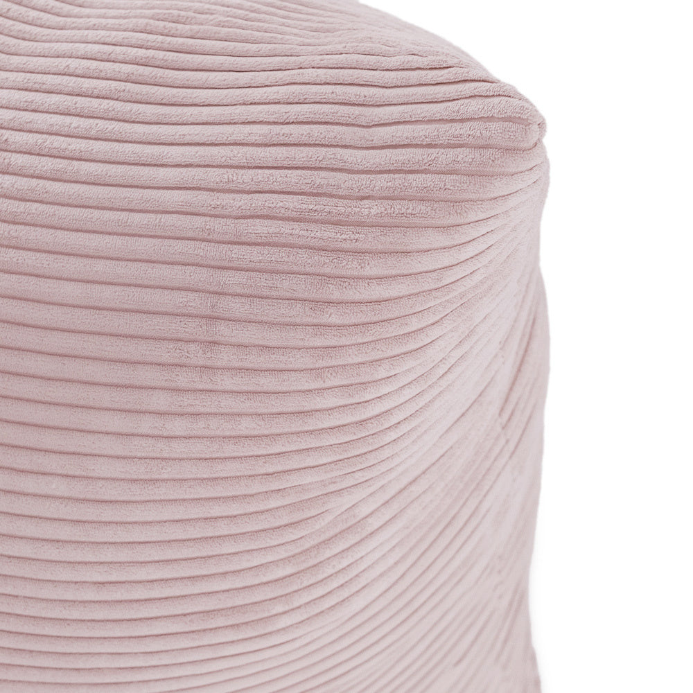 Pouf sac 120x80 cm- pouf en velours côtelé rose clair premium - Plush Nest Misioo myplayground