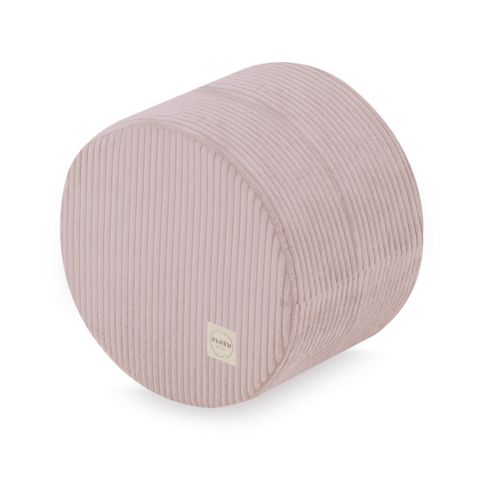 Pouf rond 40x30 cm - Velours côtelé rose clair premium - PLUSH NEST  Misioo Pouf rond 40x30 cm - Velours côtelé rose clair premium - PLUSH NEST myplayground