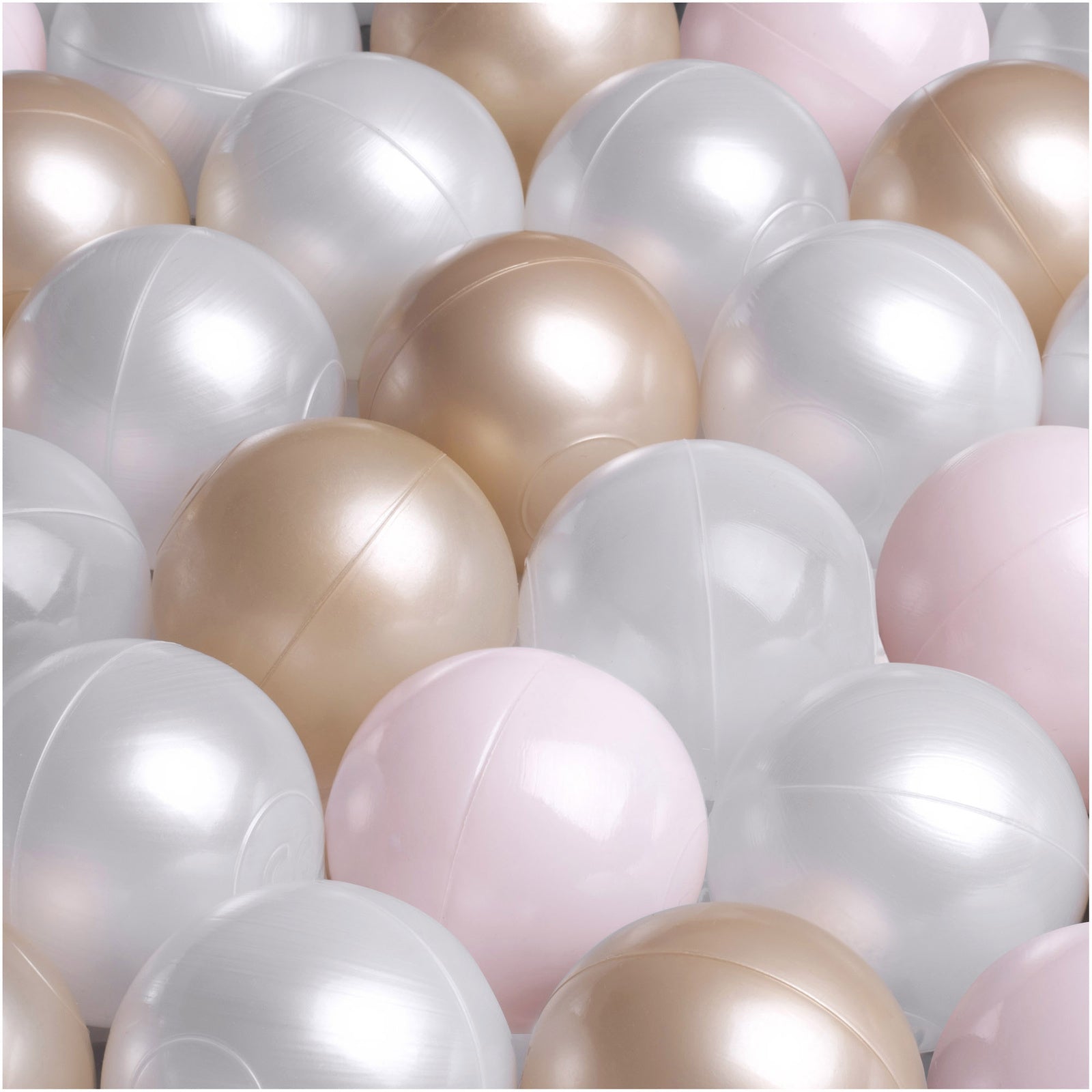 Piscine à balles - 95x30, rose clair, velours côtelé premium, Floral Fun Zone (+ 200 boules perle, perle rose clair, or) -Plush nest- Misioo Misioo myplayground
