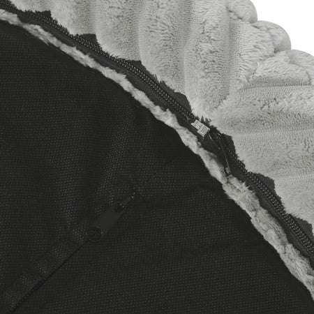 Piscine à balles - ronde 90x30 cm, Gris Velours Côtelé Premium - Plush Nest - Misioo Piscine à balles Misioo myplayground