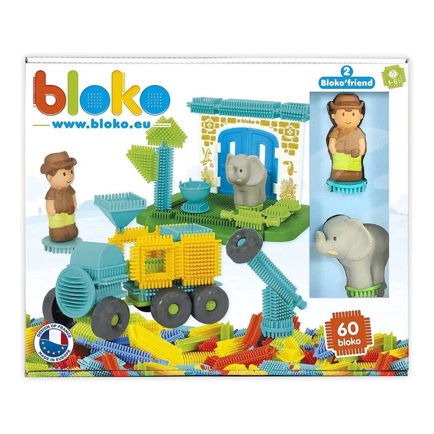 Coffret 60 Bloko + 2 Figurines 3D Jungle - Bloko Bloko Coffret 60 Bloko + 2 Figurines 3D Jungle - Bloko myplayground