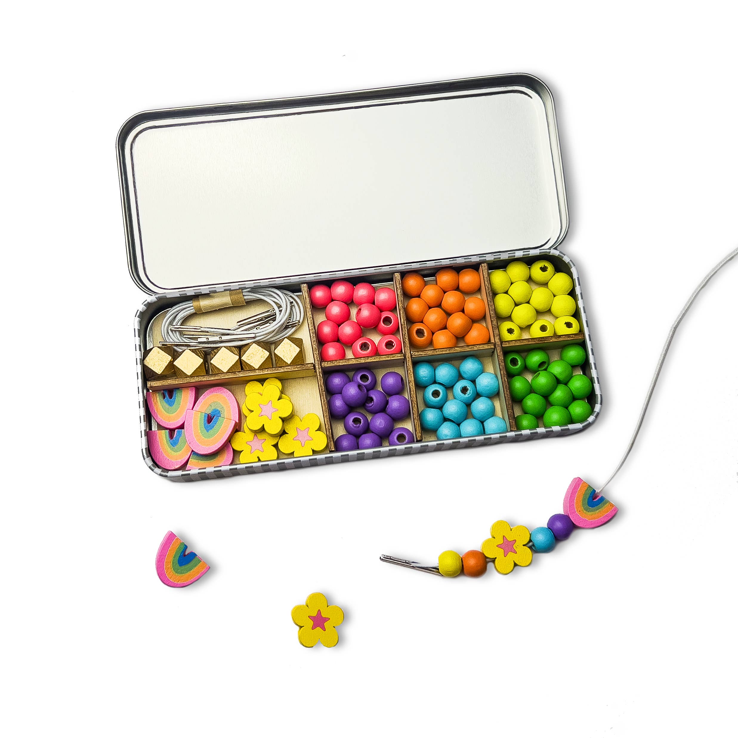 Kit de perles avec bracelet arc-en-ciel Cotton Twist Kit de perles avec bracelet arc-en-ciel myplayground