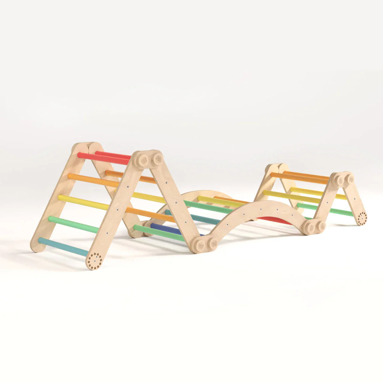 BusyKids - Grand Ensemble d'Escalade Inclinable (set L avec Rocker) Couleurs Arc-en-ciel - Bois Brut (non verni) - 18 à 24 mois BusyKids BusyKids - Grand Ensemble d'Escalade Inclinable (set L avec Rocker) Couleurs Arc-en-ciel - Bois Brut (non verni) - 18 à 24 mois myplayground