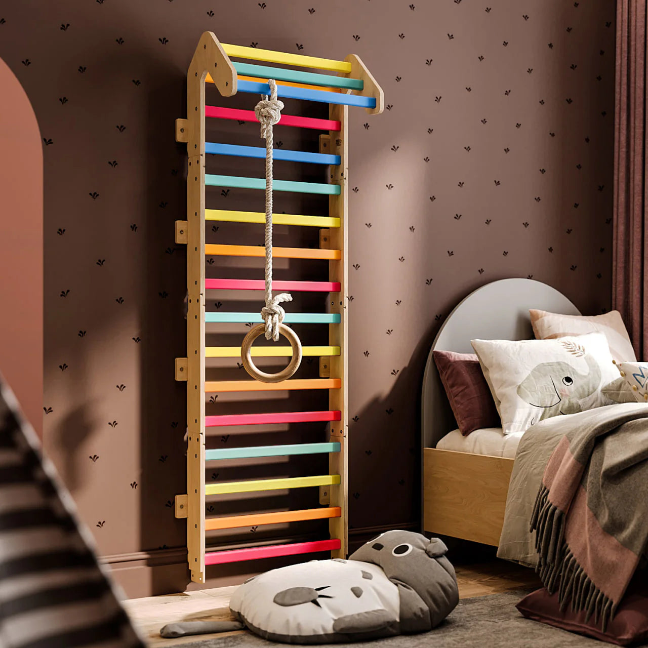 BusyKids - Ensemble (Maxi) Mur Suédois + Triangle Pikler + Bascule + 2 Planches à Double Face Couleur Arc-en-ciel - Bois Natura - 12 à 18 mois BusyKids BusyKids - Ensemble (Maxi) Mur Suédois + Triangle Pikler + Bascule + 2 Planches à Double Face Couleur Arc-en-ciel - Bois Natura - 12 à 18 mois myplayground