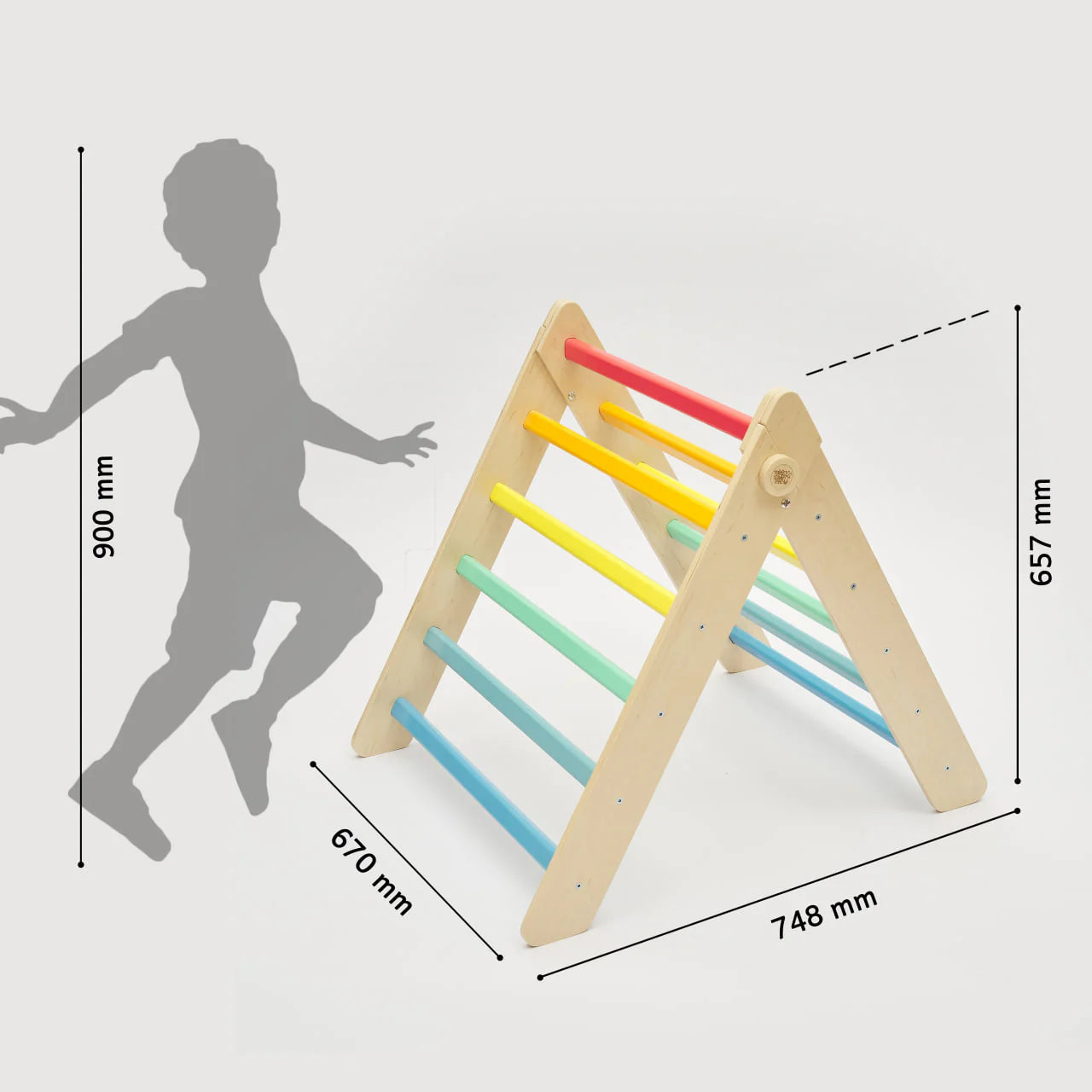 BusyKids - Triangle de Motricité Pikler Couleurs Arc-en-ciel - Bois Natura - 12 à 18 mois BusyKids BusyKids - Triangle de Motricité Pikler Couleurs Arc-en-ciel - Bois Natura - 12 à 18 mois myplayground