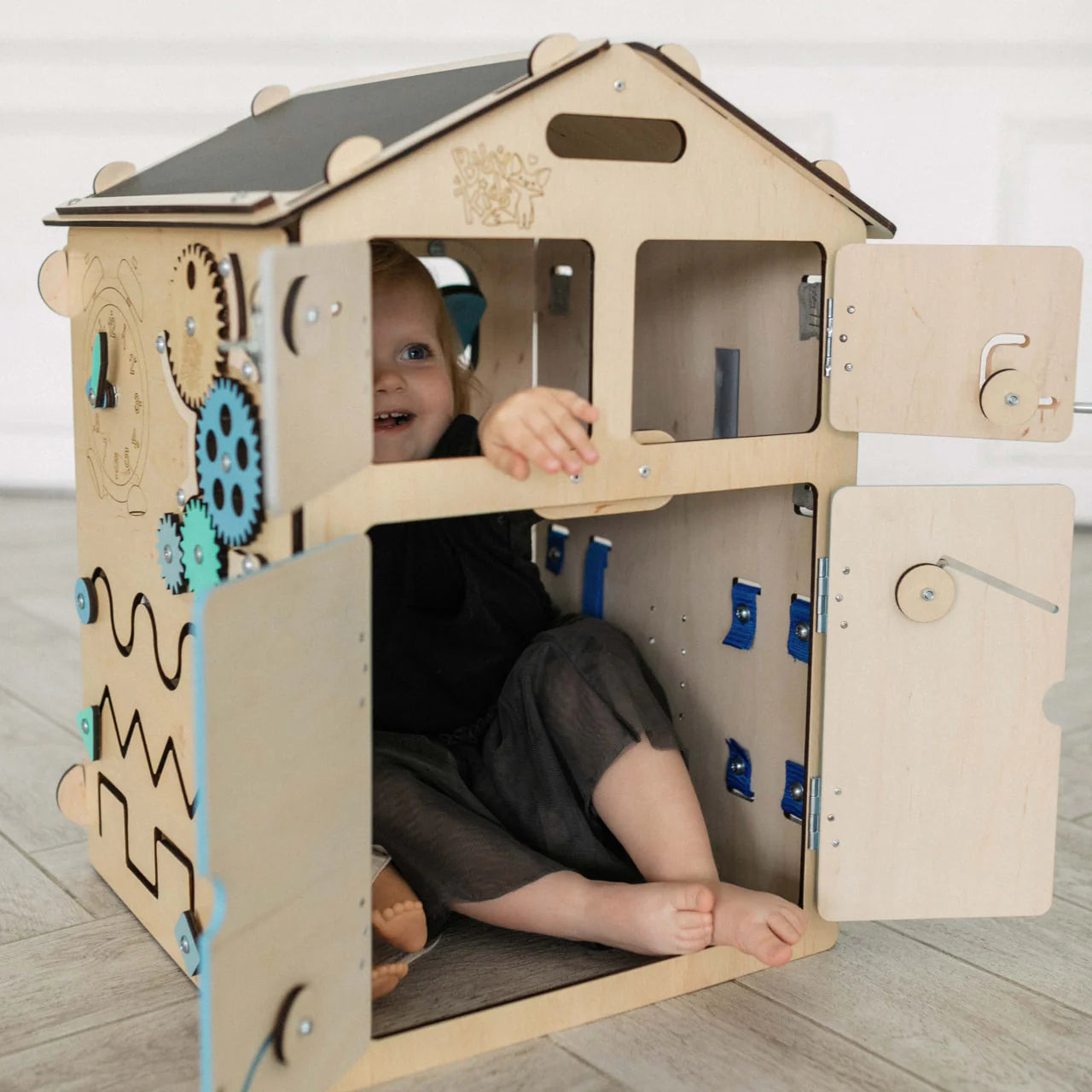BusyKids - Maisonnette Éducative Couleurs Menthe Édition Limitée - Bois Natura - 12 à 18 mois BusyKids myplayground