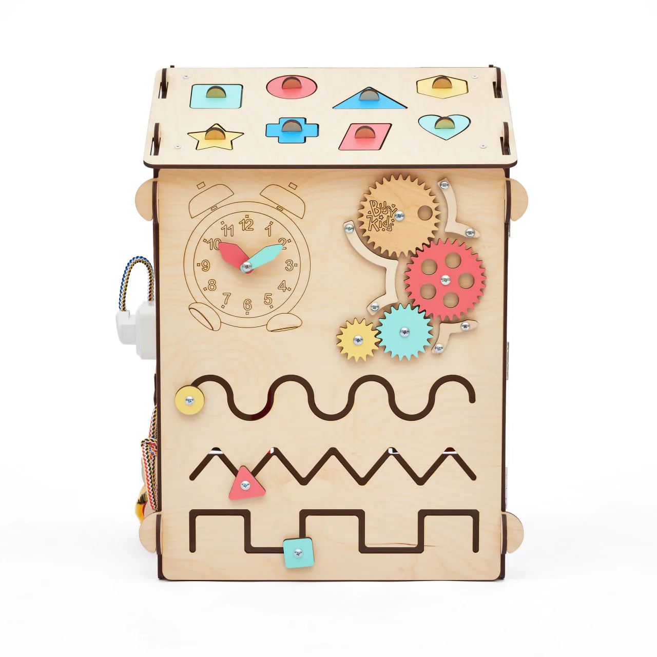 Ensemble Maisonnette Natura et Cube Interactif - Bois Natura - 12 à 18 mois - BusyKids BusyKids myplayground