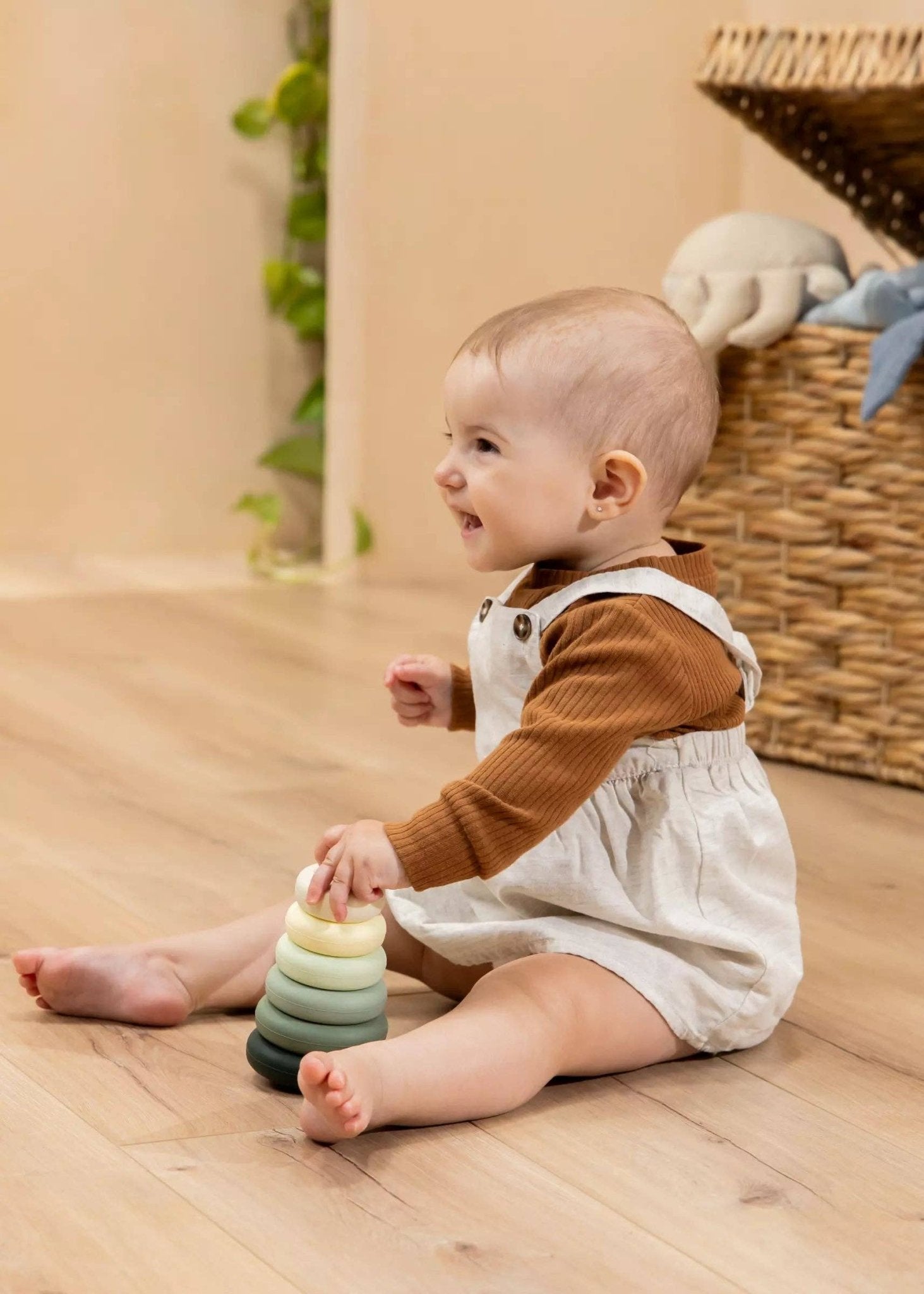 Ensemble de 6 anneaux empilables en silicone - Coco Village - myplayground